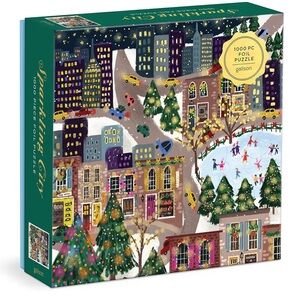 Galison Sparkling City 1000-Piece Foil Puzzle - Multicolor
